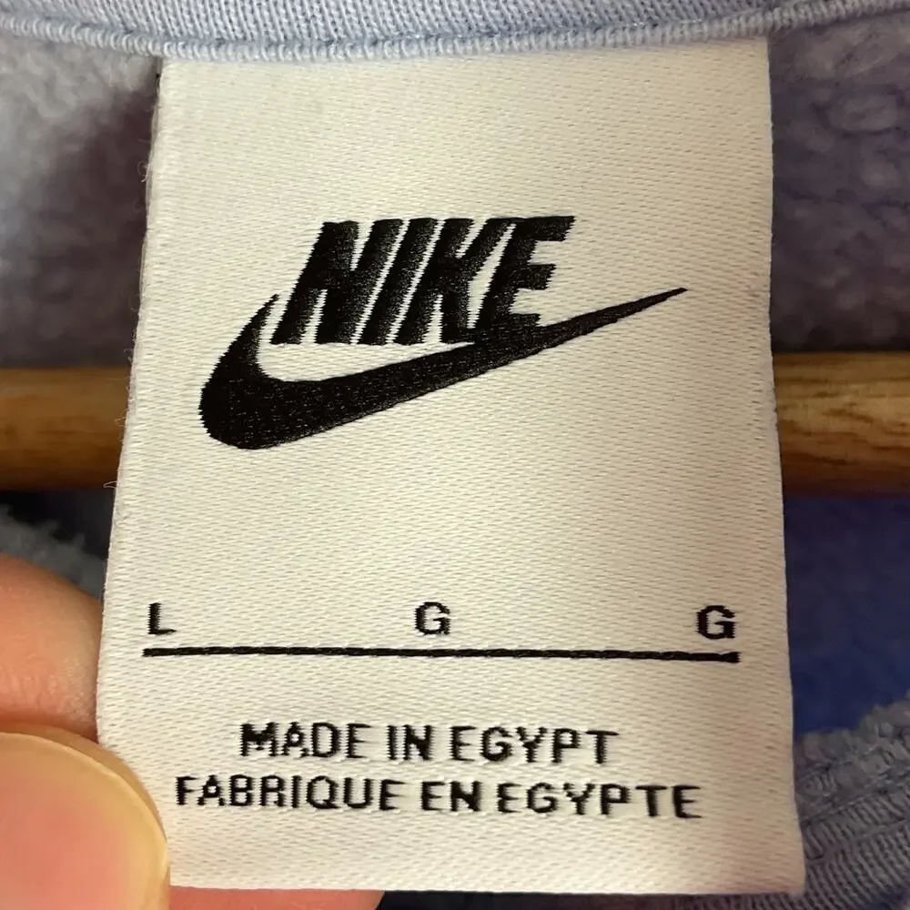 Nike Greetings From Fleece Embroidered Hoodie Blue Large